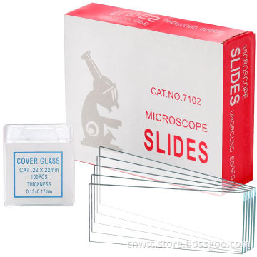 Lab Supplies: Frosted Glass Cover Slips and Microscope Slides